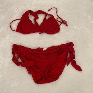 - Mossimo eyelet lace string bikini M/L EUC